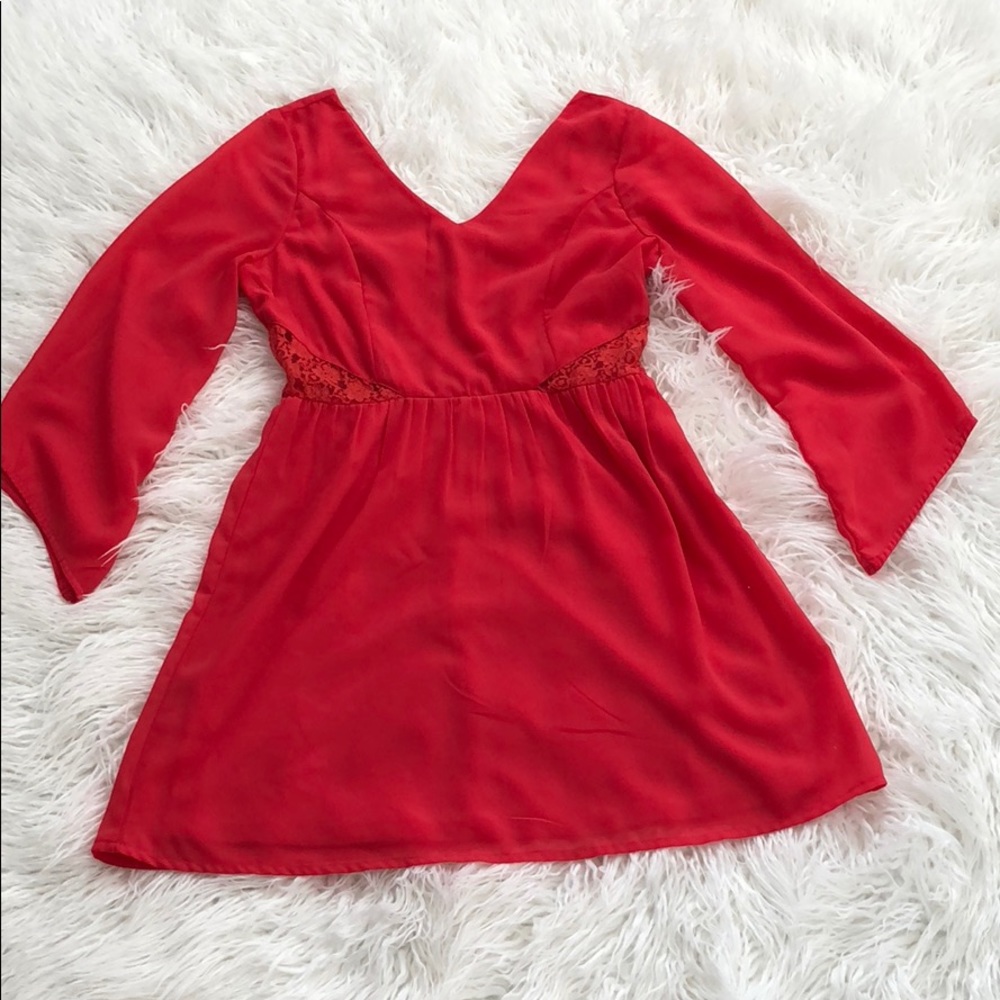 Long sleeve knee length dress
